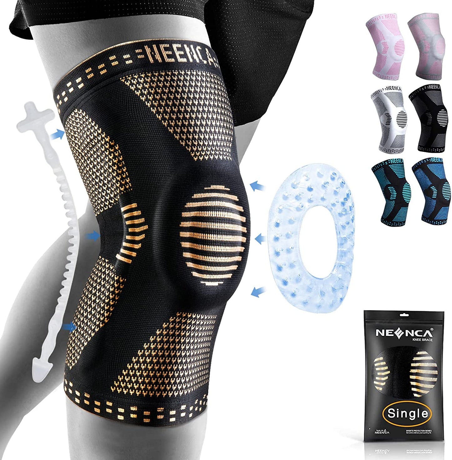 Copper Knee Support with Patella Gel Pad